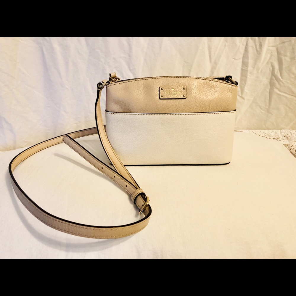 Kate Spade handbag, cream and tan, cross-body